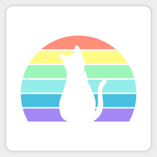 Cute Cat Rainbow Sticker